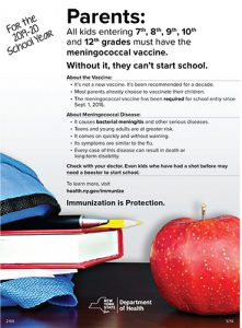 Meningococcal vaccine information